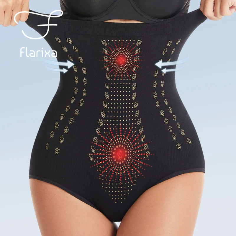 Flarixa Seamless Panties for Women High Waist Tummy Control Panties Postpartum Slimming Underwear Butt Lift Briefs Body Shaper