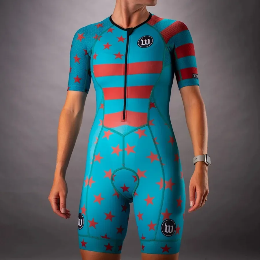 Wattie Ink women's cycling wear little monkey choose West short sleeve summer set with bicycle road wear Little Monkey Suit