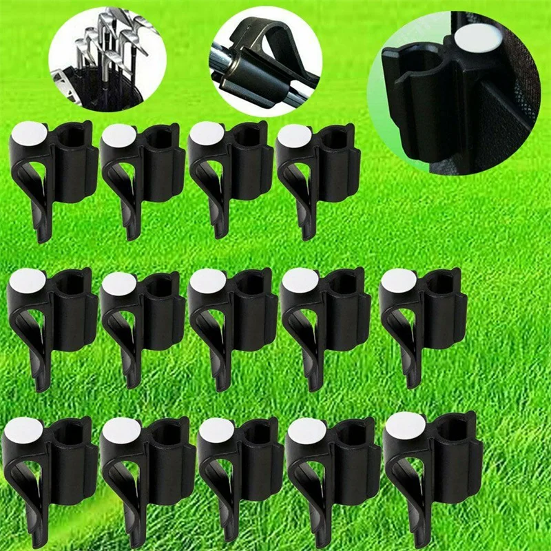 14 Pcs Golf Putter Clamp Clip On Putting Holder Organizer Black With Plastic White Marker Portable Training Tool Golf Club Grips