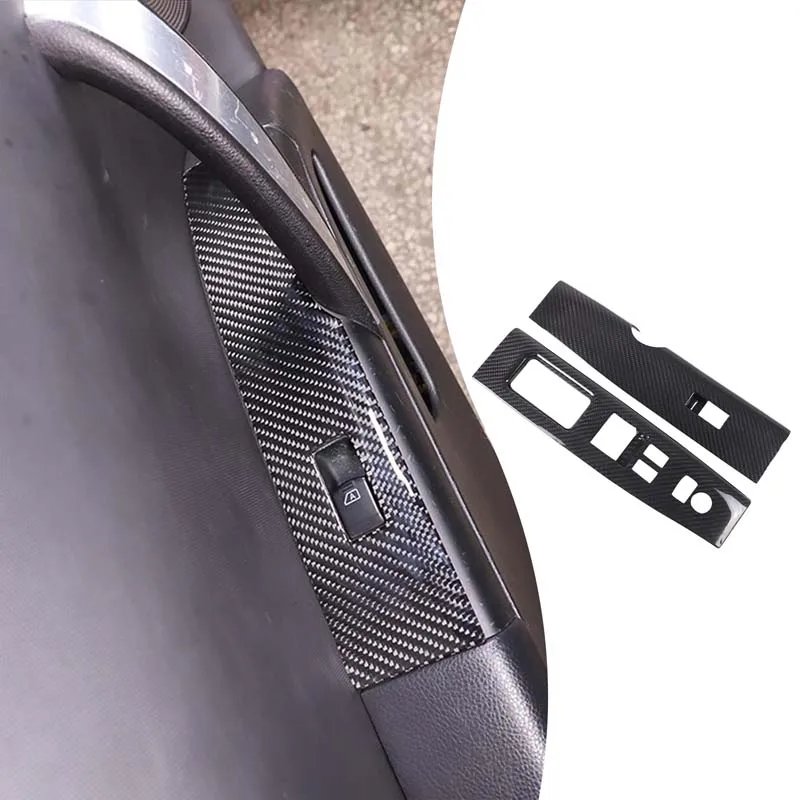 

2piece set Real carbon fiber For Nissan 350Z 2003-2006 car glass lift frame decorative sticker interior protection accessories