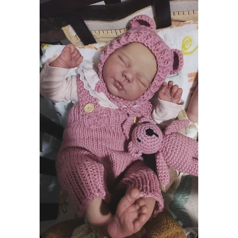 

50cm Lifelike Sleeping Baby Valentina Soft Cotton Body Girl with Painted Hair