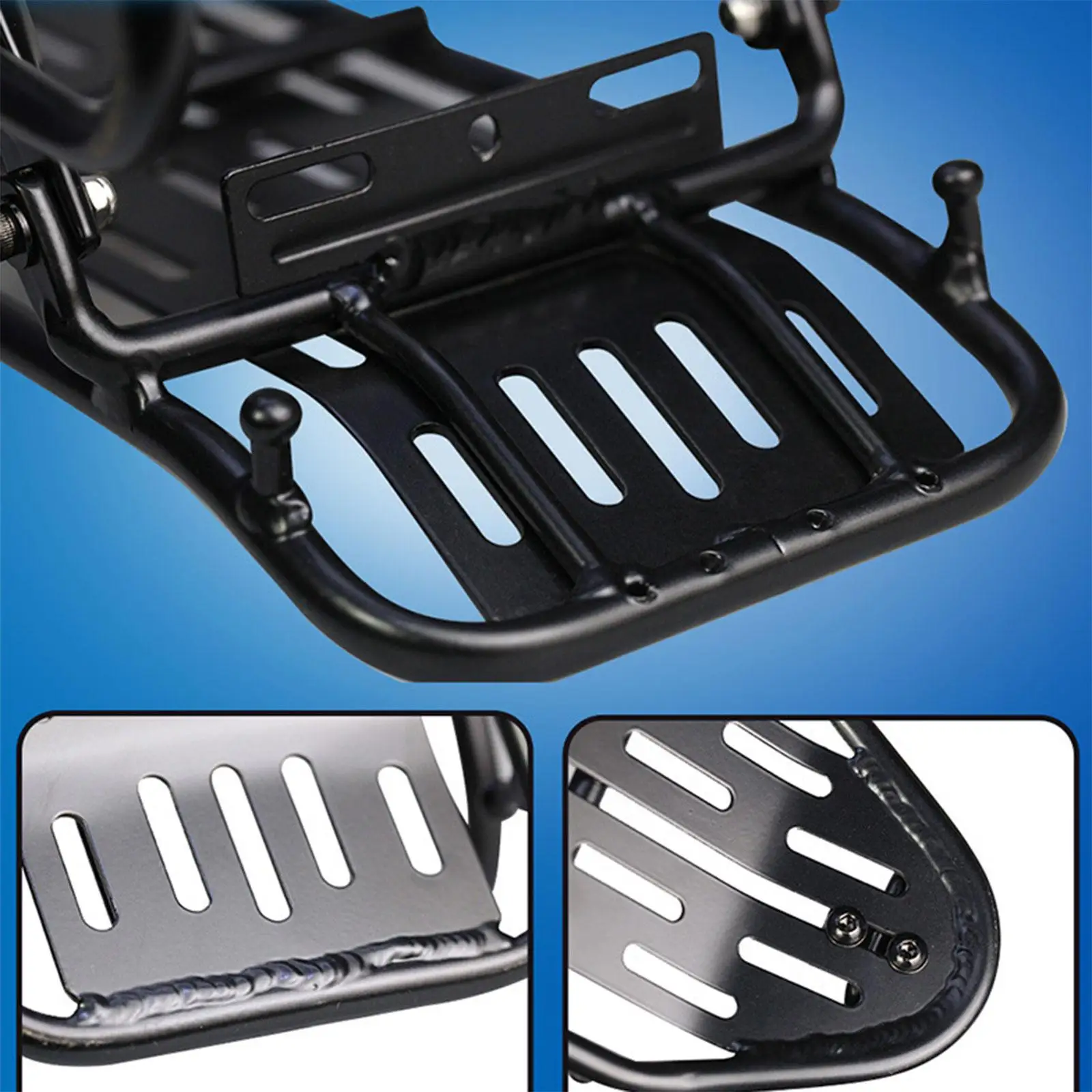 

Rear Bike Rack Aluminum Alloy Large Side Wing Protection Easy Installation Carrier for Bicycle Trunk Mount