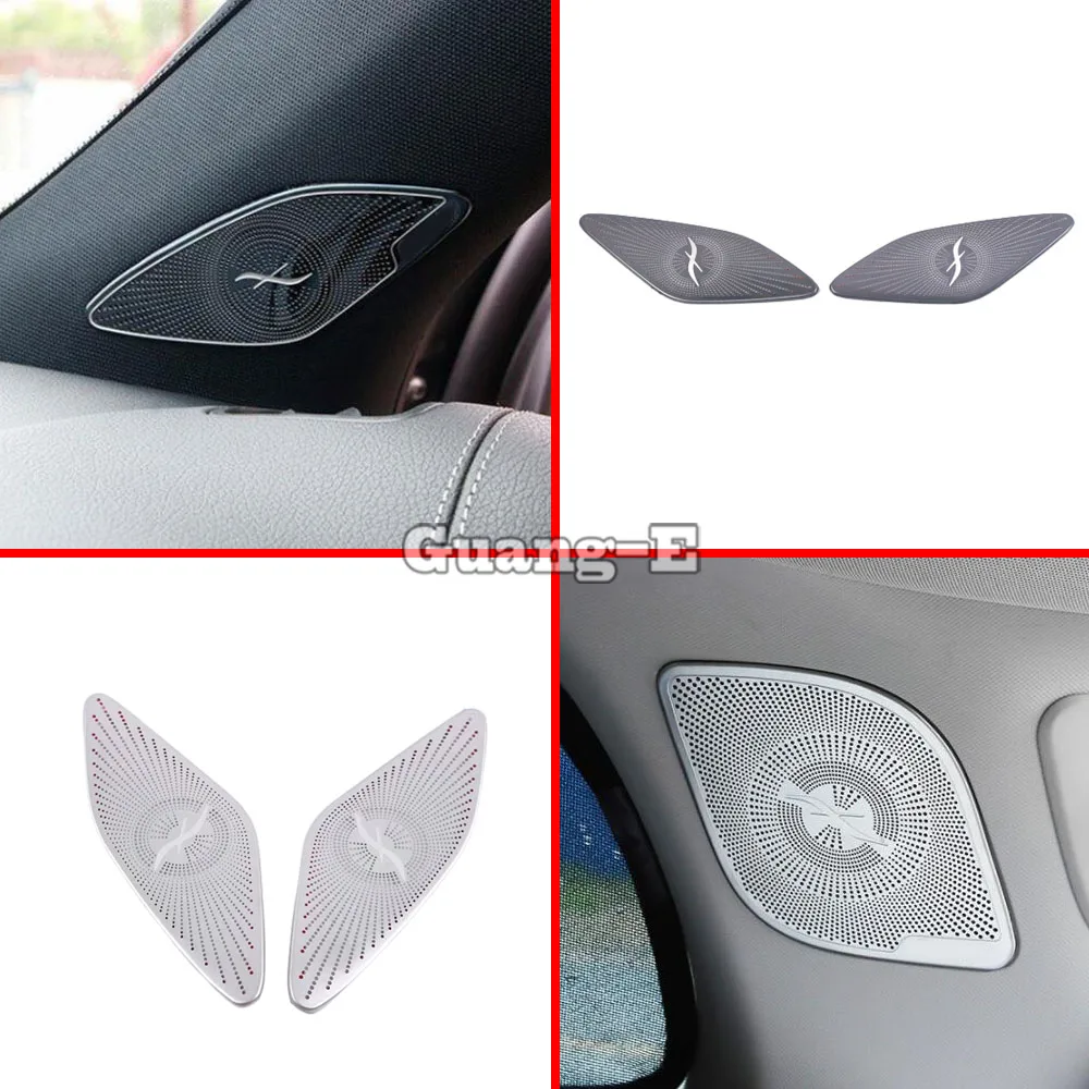 

Для Mercedes Benz GLB Class W247 X247 2019 2020 2021 2022 2023, внутренняя передняя головка из нержавеющей стали, рамка-колонка, треугольная отделка