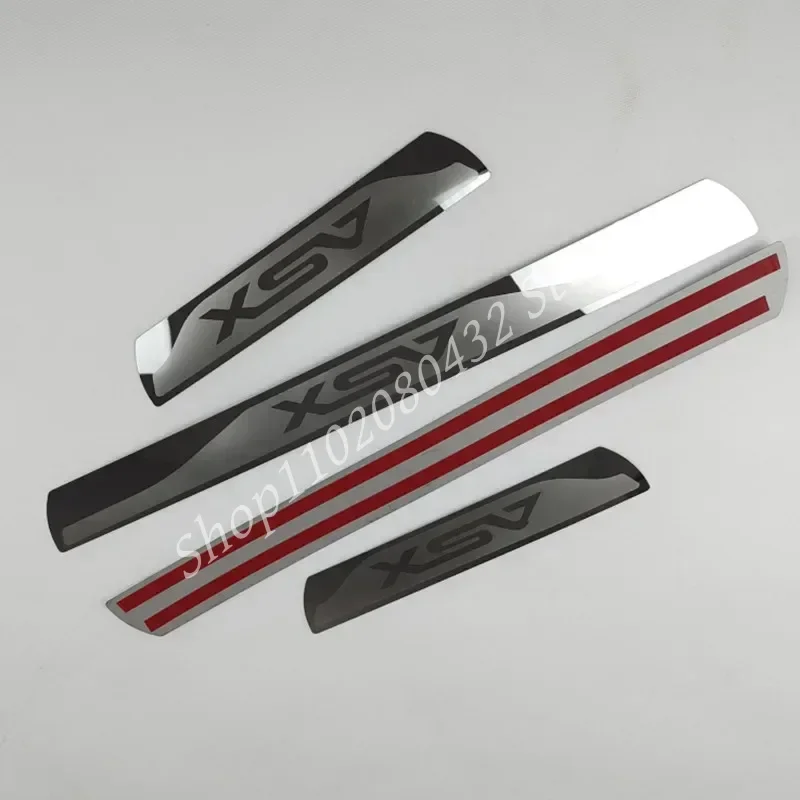 For Mitsubishi ASX Accessories Door Sill Scuff Plate Protector Car Sticker Threshold Pedal Guard Trim 2017 2016 2020 2022 2021 view 4