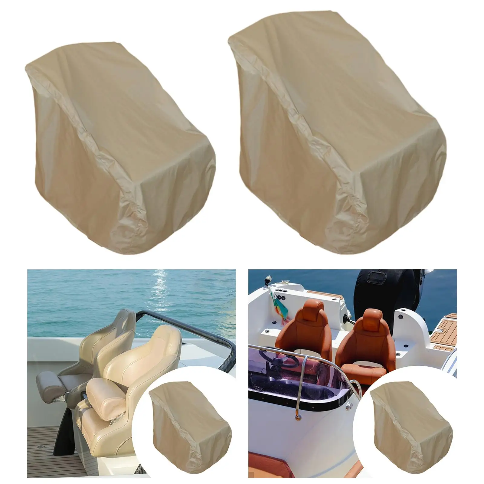 

Oxford Cloth Captain Chair Cover Waterproof Marine Seat Protector for Yacht and Fishing Boats