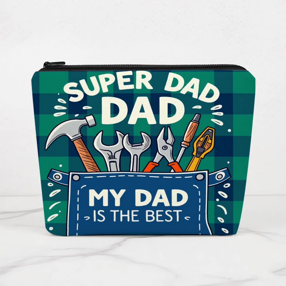 

Косметички с принтом Super Dad Tools для девочек, косметичка, сумка для туалетных принадлежностей, пенал, сумка для хранения в путешествиях
