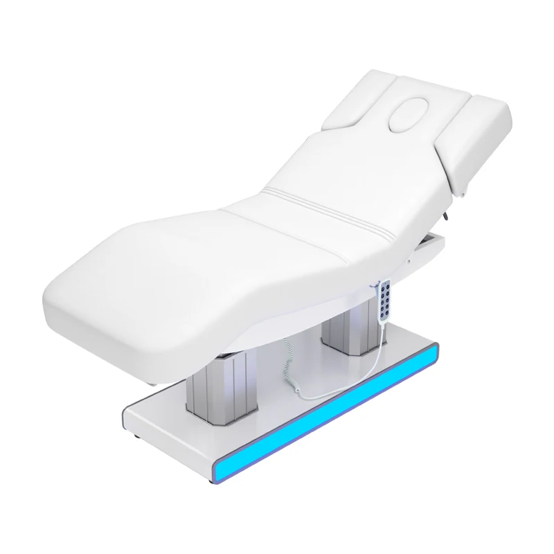 سرير جينتشنغ الفاخر الاحترافي معدات صالون الوجه الخشبية الحديثة 3 سرير التدليك التايلاندي الكهربائي القابل للتعديل للرموش