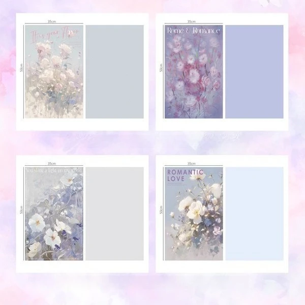 Flower Wrapping Material Flower Shop Materials Cowhide Art Paper Oil Painting Atmosphere Flowers Bouquets Packaging Paper 10pcs
