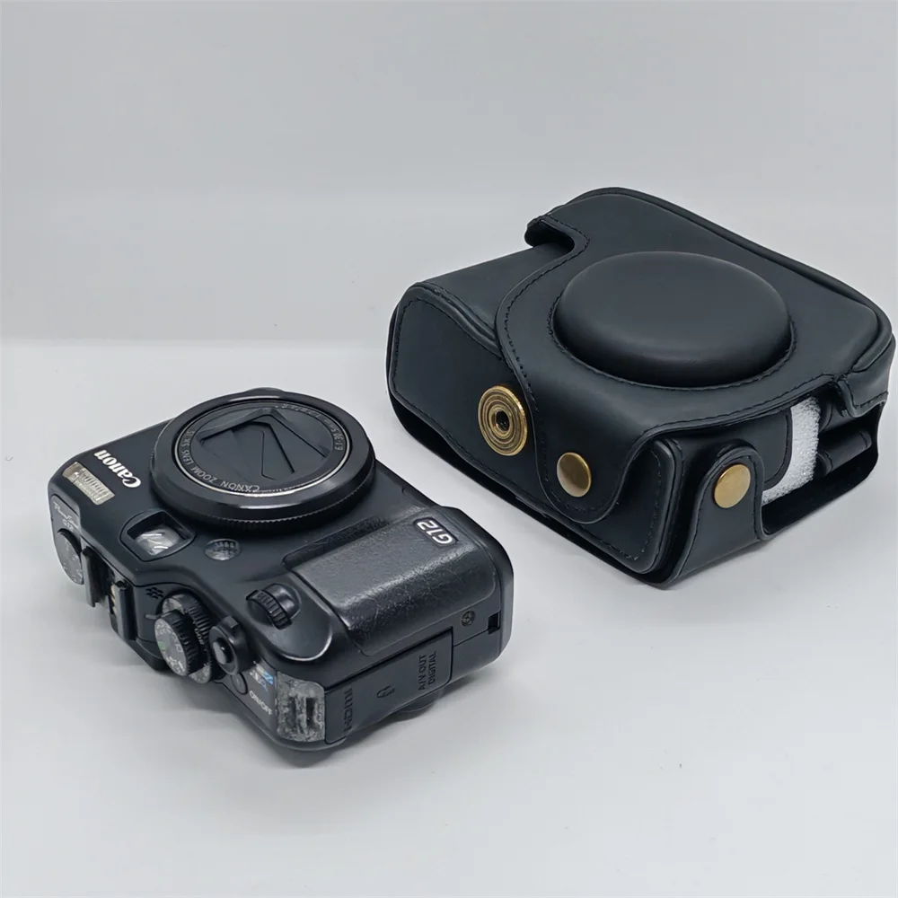 PU Leather Camera Bag Case For Canon Powershot G10 G11 G12 Full