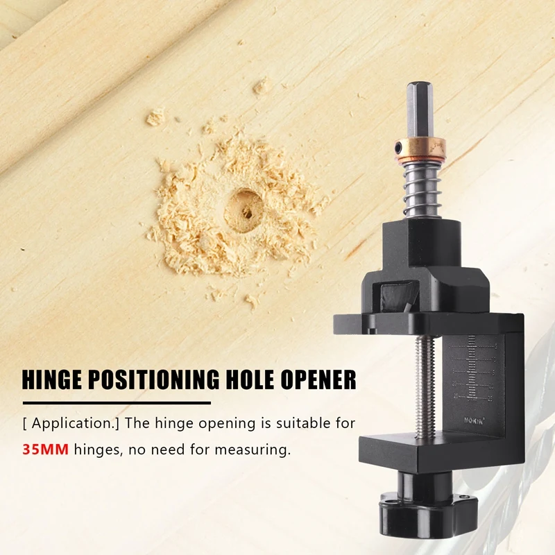 A42I-35Mm Concealed Hinge Jig With Clamp Drill Bit Drilling Punch Locator Kit Woodworking Cabinet Door Installation Tool