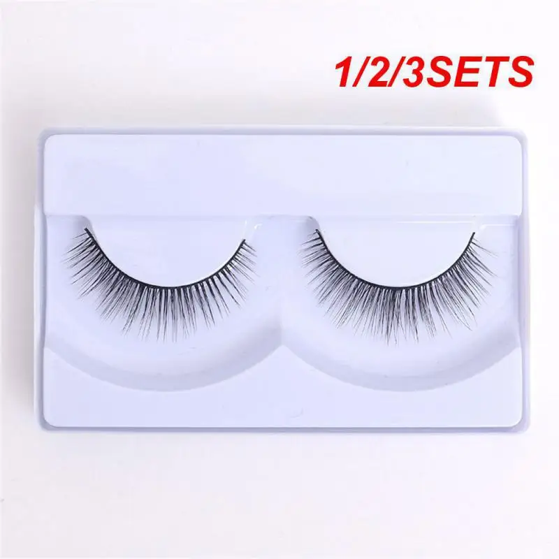 1/2/3SETS Cross Wimpers 3d Dikke Krullen Licht En Comfortabel Populaire Make-Up Chemische Vezel Valse wimpers