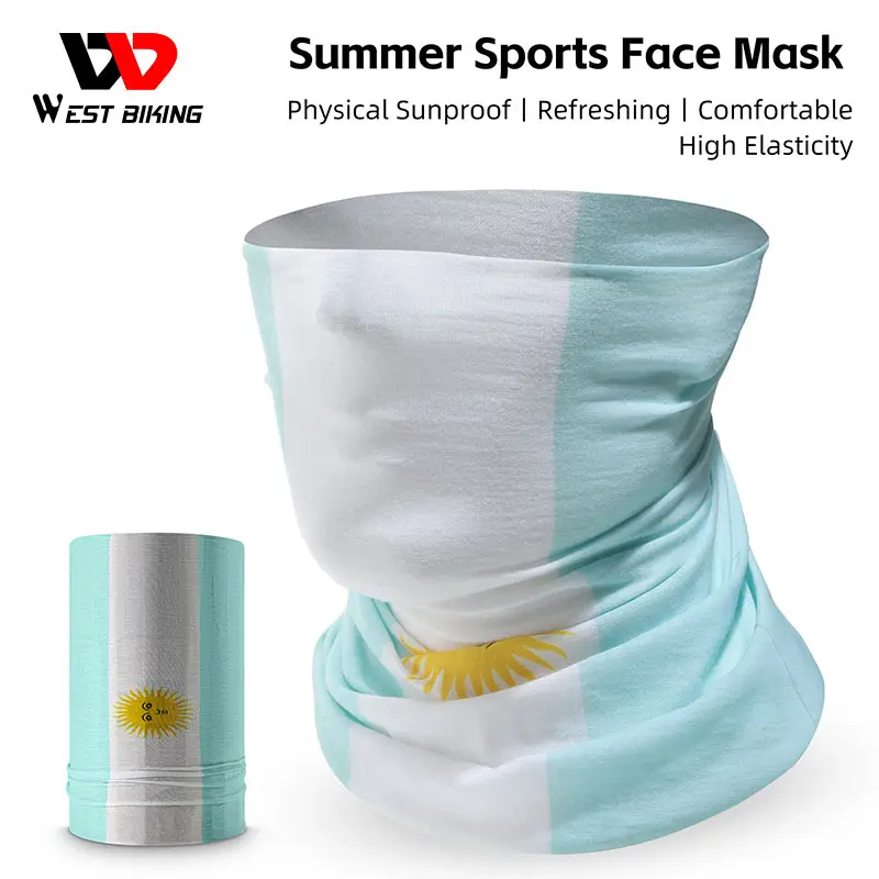 WEST BIKING Summer Thin Sports Face Mask Breathable Half Face Cycling Cover Mask Anti-Sun Bicycle Bandanas Fashion Bike Headband