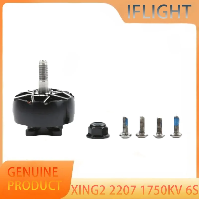 

iFlight XING2 2207 1750KV 6S FPV Motor Unibell with 5mm Titanium Alloy Shaft for Nazgul Evoque F5 FPV Drone
