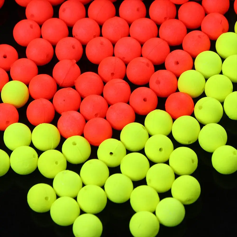 

50pcs EVA Foam Fishing Floating Bobbers Fluorescent Drift Ball Strike Indicator Fishing Float Buoyancy Balls Fishing Accessories