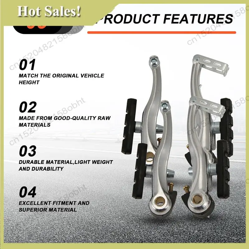 

-PQWN 2Pair V Brake Universal Bicycle V Brake Mountain Bike V Brakes Clamp Set With Brake Pads