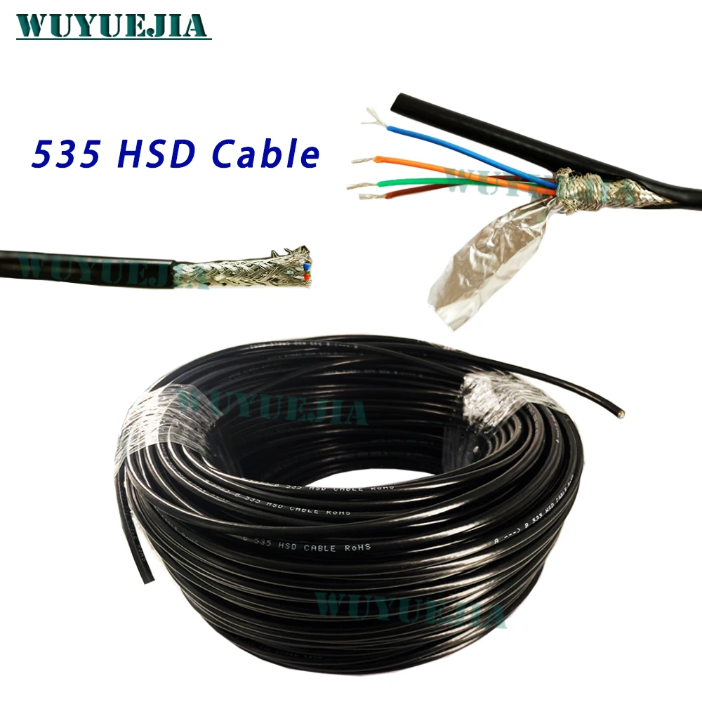 4-Core 535 HSD Black Cable 100 Ohm Aluminum Foil Insulation For 4 Pin HSD LVDS Connector 1~50Meters or Customized