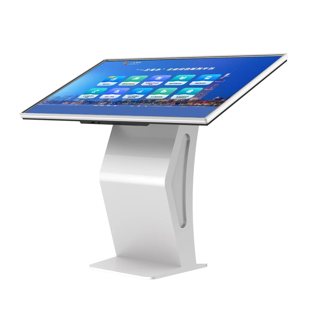 55 Inch Floor Standing Interactive Touch Screen K-type Monitor For Android Wifi Digital Signage And Display Advertising Kiosk