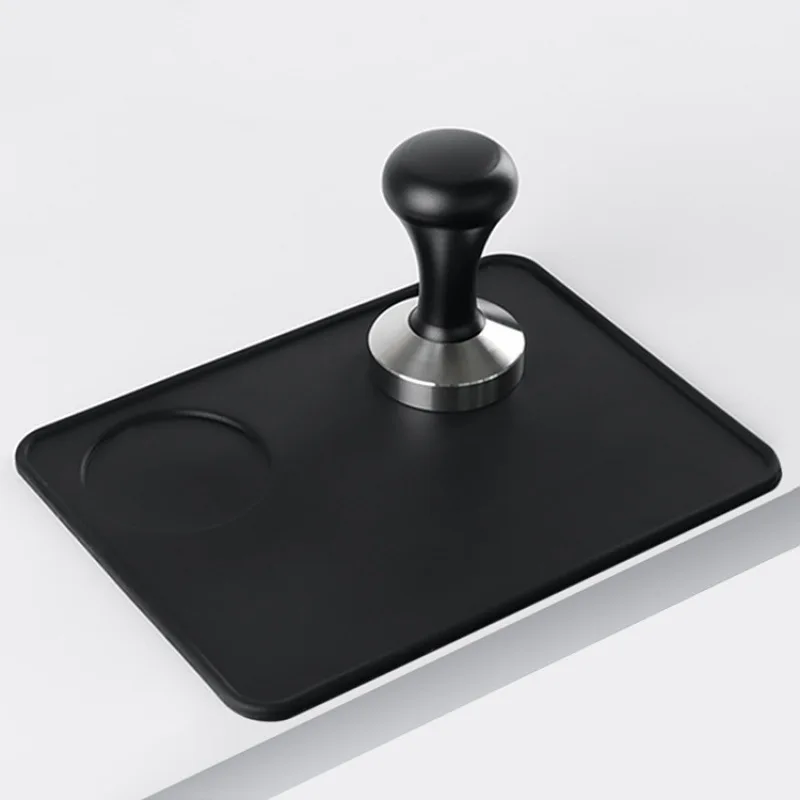 Anti-skid Coffee Tamper Mat Silicone Food Grade Pad Espresso Coffee Tamping Corner Mat Black Coffeeware Accessories for Bar