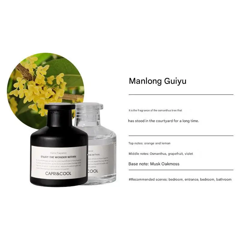 50 مللي زيت أساسي للعلاج العطري غير الناري من الروطان المنزلي، معطر هواء لتزيين زجاجة العطر الداخلي #5