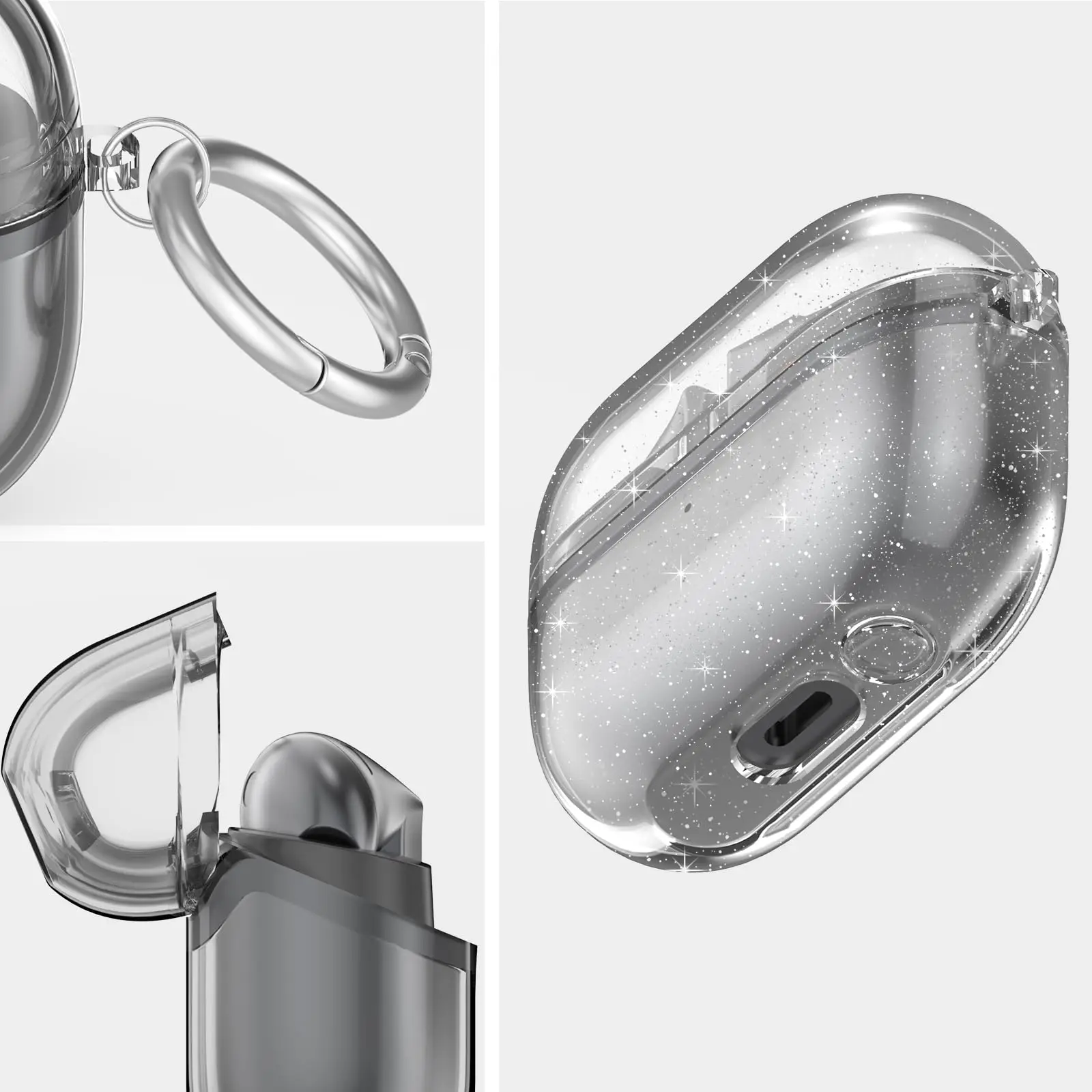 حافظة شفافة لهاتف سامسونج جالاكسي بادز 3 برو، غطاء حماية ناعم لسماعات الرأس بلوتوث لهاتف سامسونج جالاكسي بادز 3