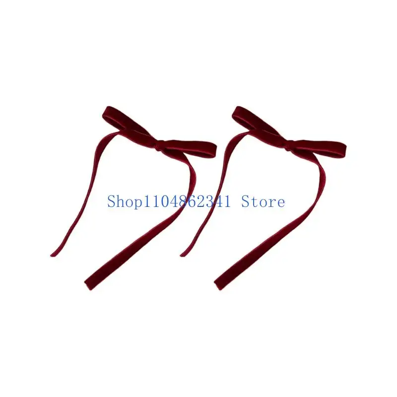 

Girl Flat Clip Hairpin Ornaments Bows Barrette for Women Girl Bunches Hairclip Sweet Christmas Sweet Photo Props