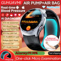 2025 AI Diagnosis Smartwatches Men ECG Air Pump Blood Pressure Blood oxygen ECG+PPG Bluetooth Call NFC Smart Watch Women For IOS