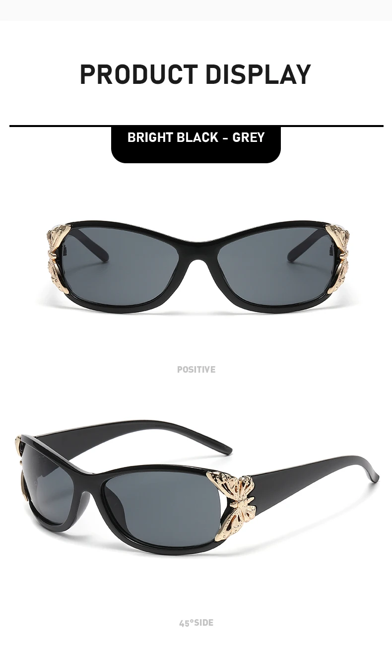 Modische und elegante Schmetterlings-Sonnenbrille für Damen im Freien, UV-Schutz, Sonnenschutz, bunte Sonnenbrille JH3058 – Detail 9