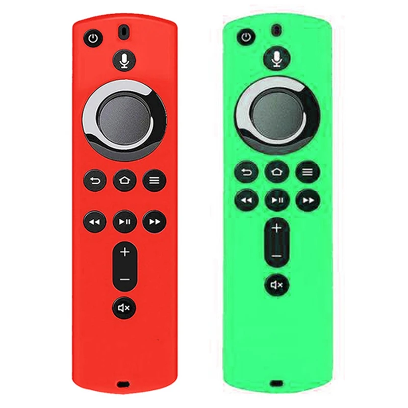 2Pcs For Amazon Fire TV Stick 4K TV Stick Remote Case Protective Cover Skin 5.9 Inch Remote Control Shell Cases-3 & 4