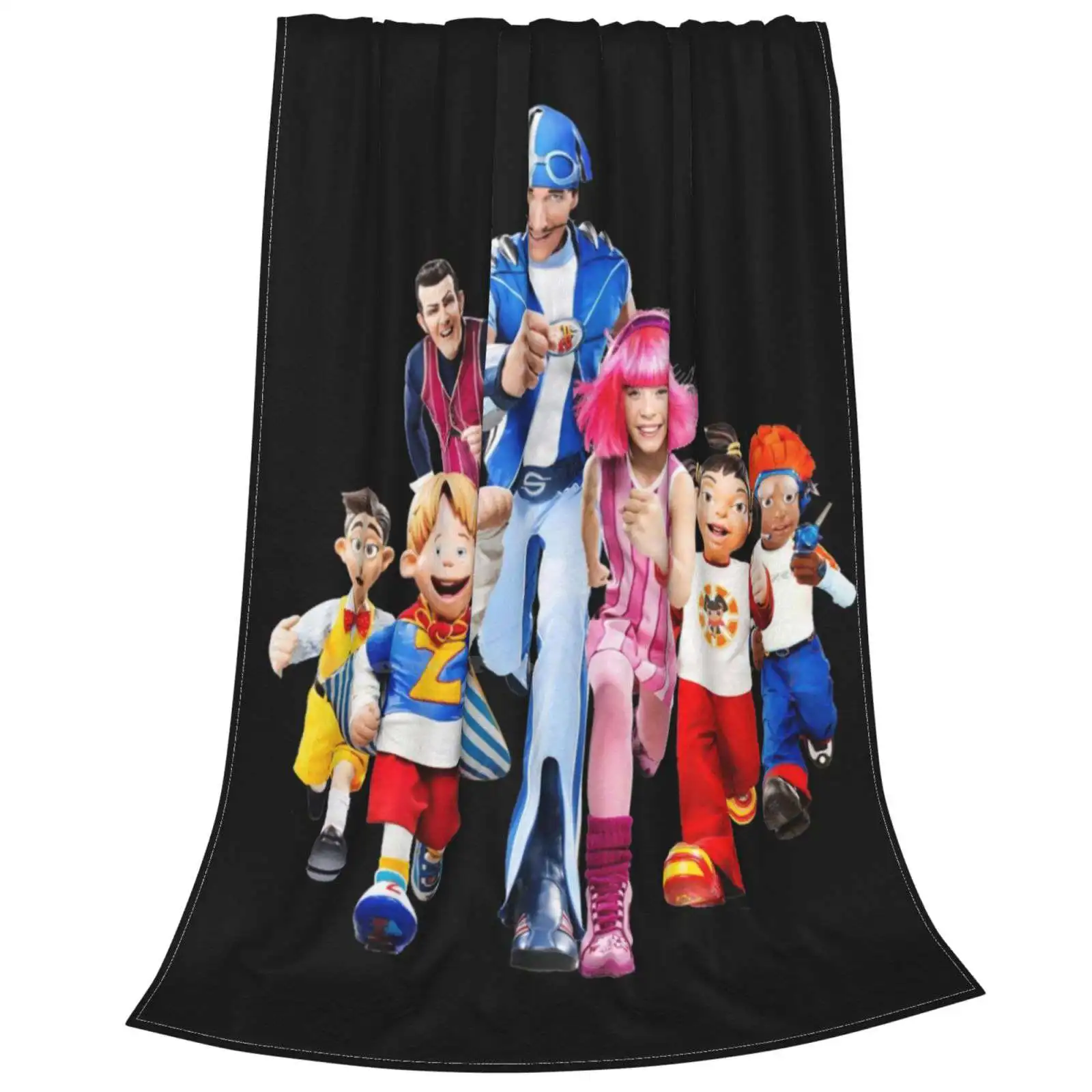 Lazytown Cast Four Seasons Comfortable Warm Soft Throw Blanket Lazytown Lazy Town Sportacus Strong Man Fitness Healthy Pixel