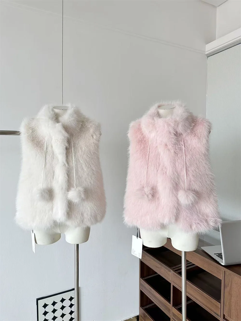 

Женский осенне-зимний свободный жилет из искусственного меха на молнии с воротником-стойкой, женский однотонный пушистый жилет, верхняя одежда