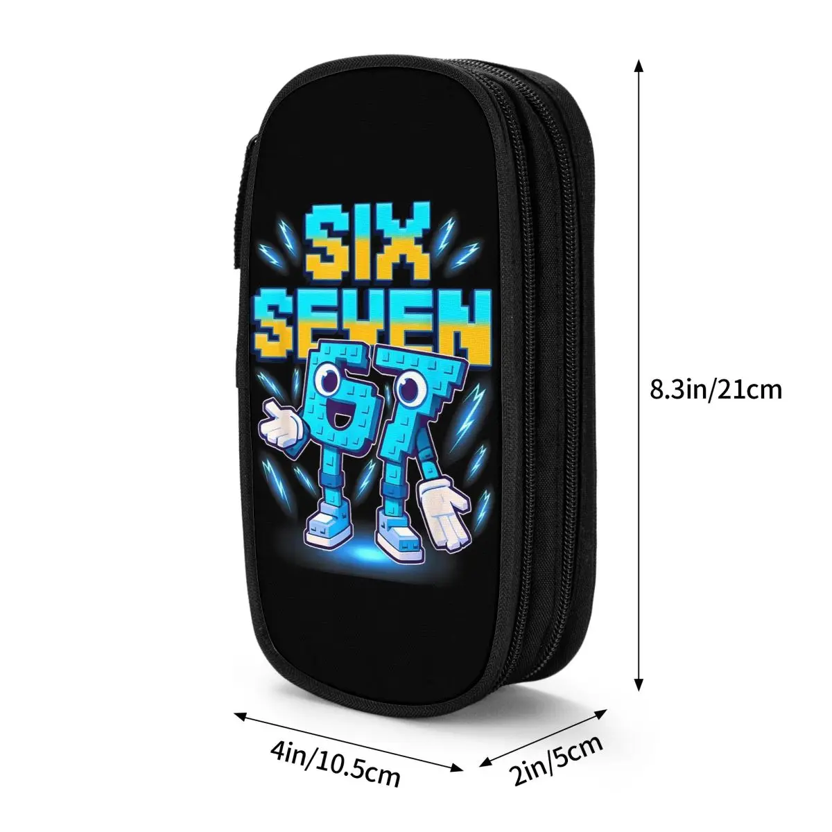 Number 67 Building Blocks Print Pencil Case for Boy Girl Gifts Pen Box Pencil Bag Stationery Supplies Pen Holder Bag