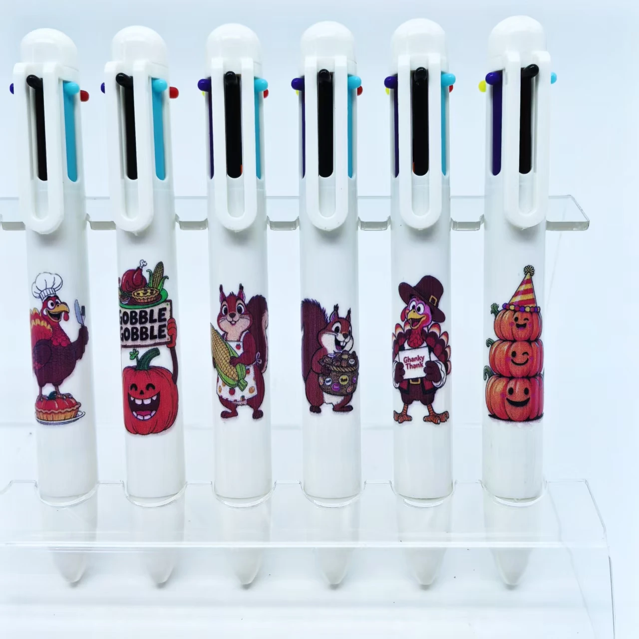 

Многоцветные шариковые ручки на День Благодарения, книга «шесть в одном», ручка для письма, ручка для письма, специальная ручка для письма, праздничный подарок