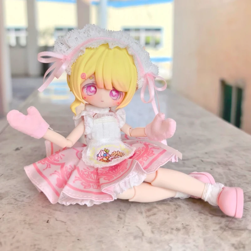 

Оригинальная коллекционная кукла BJD 1/12 из серии «Островные приключения», милая трендовая игрушка, украшение для дома, коробка-сюрприз, фигурка, кавайный подарок