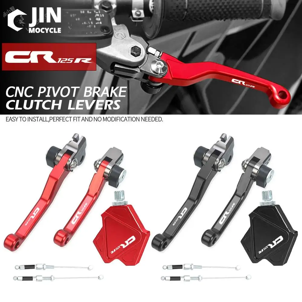 Dirt Bike CNC Brake Clutch Levers Stunt Clutch Pull Cable Lever Replacement Easy System For HONDA CR125R 1992-2003 2002 2001