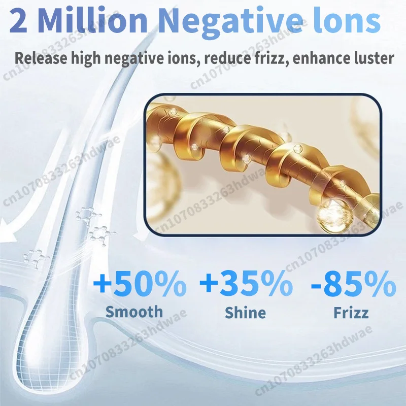 6 في 1 مصفف هواء ساخن عالي السرعة، فرشاة مجفف شعر بقوة 1300 وات، أداة تصفيف متعددة الأيونات السالبة للشعر المستقيم والمموج والمجعد والملفوف