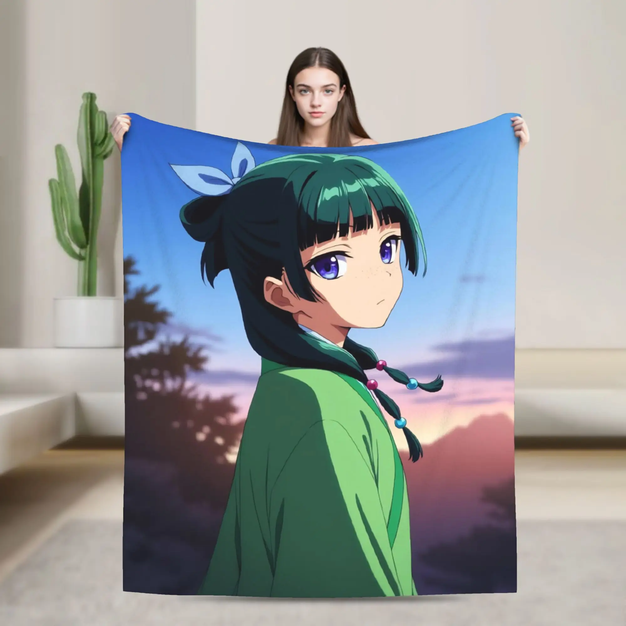 The Apothecary D-Diaries Maomao Merch Blanket Warm Cozy Fluffy  Throw Blankets for Bed 50x60 Inches Multiple Sizes Bedding Throw