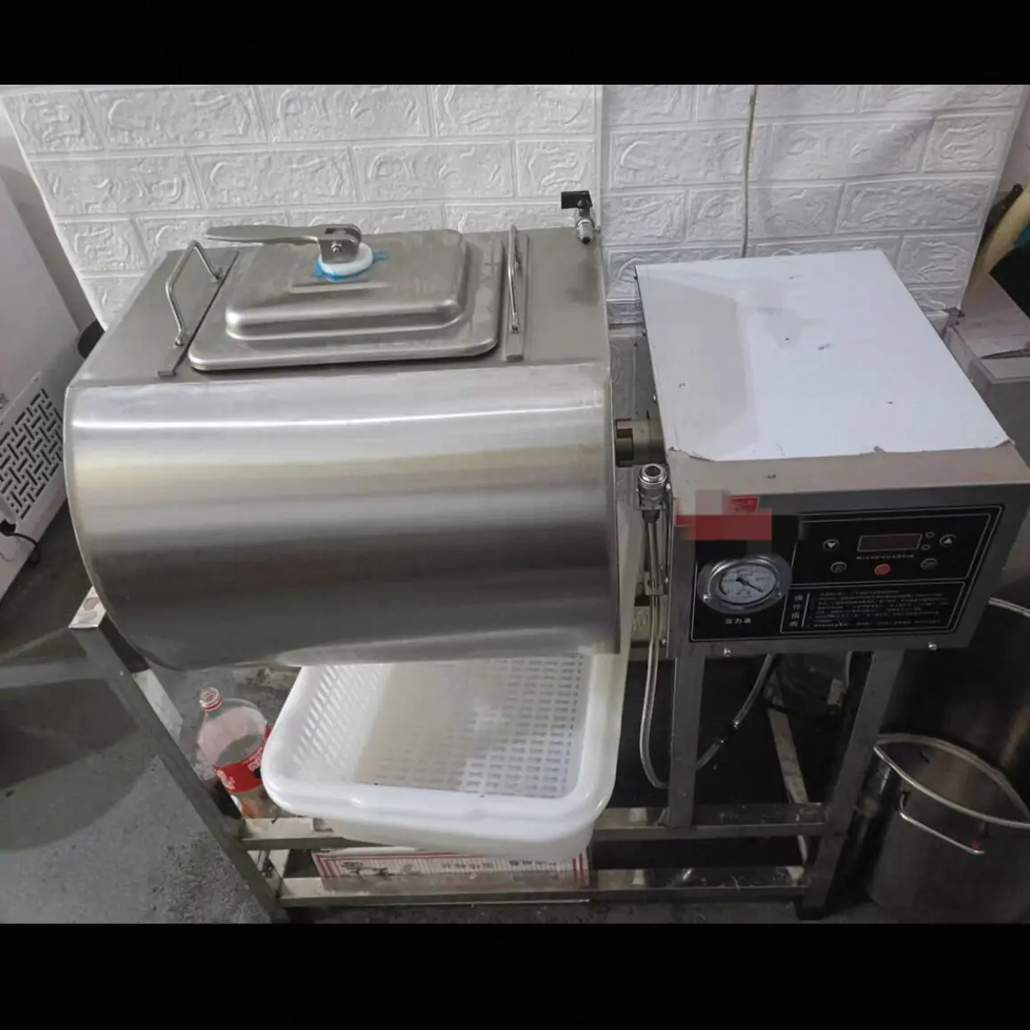 Professional Vacuum Marinating Machine Meat Stainless Steel Food Marinator Commercial Kitchen 45L Higher Quality Tumbler Machine