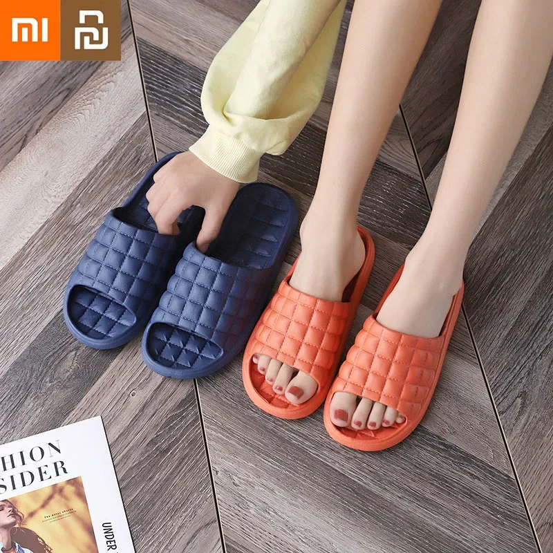 Xiaomi Youpin Women Indoor Home Slippers Summer Soft Comfortable Flip Flops Bath Slippers Couple Family Flat Shoes Hotel Sandals