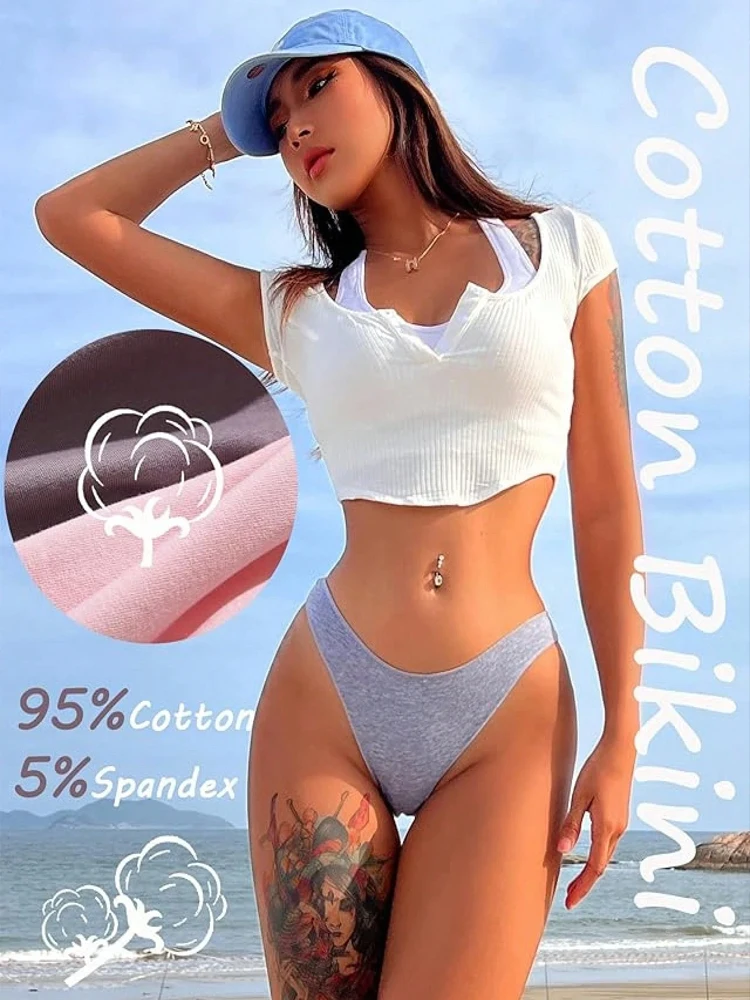 5Pcs/Set Women Seamless Cotton Panties Solid Color Low Waist Underpants M-XXL Soft Comfortable Briefs Breathable Sexy Lingerie