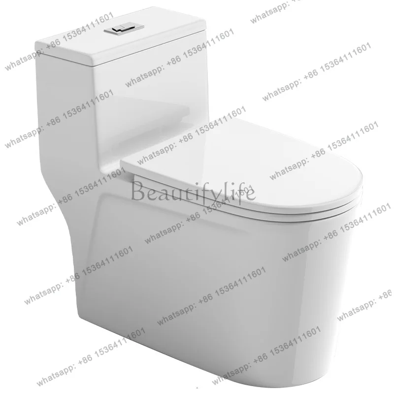 Siphon toilet, large diameter, full pipe glazed toilet room, hotel apartment is odor-proof and splash-proof