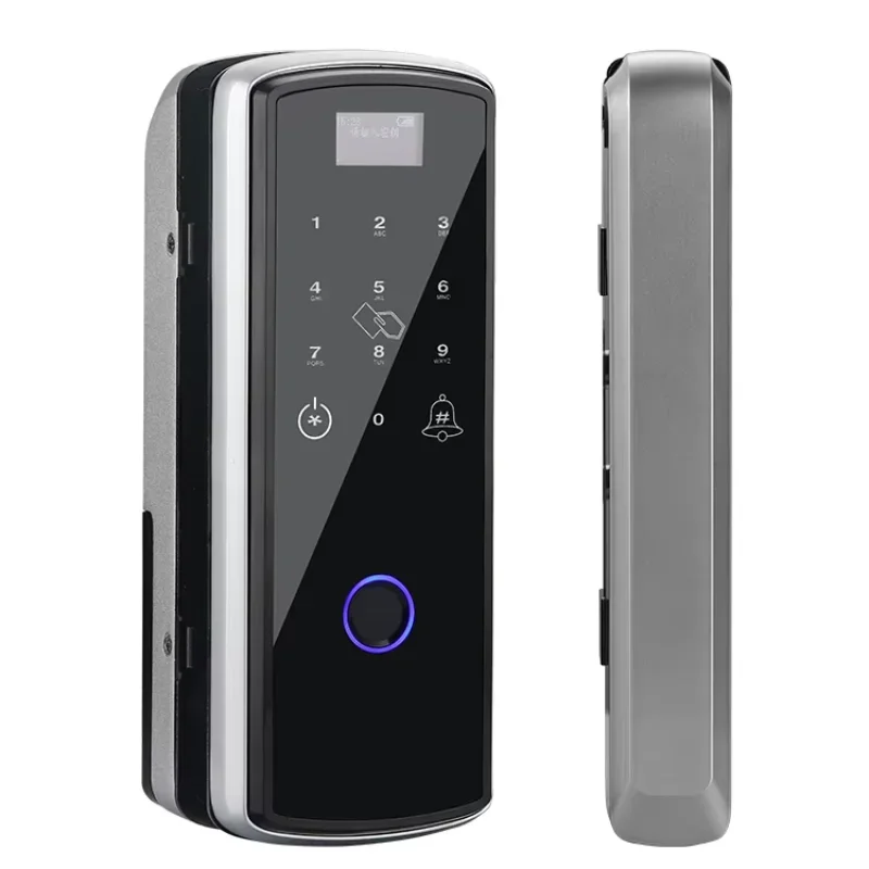 Smart Glass Lock Wifi Remote Control Tuya App Office Lock Card Digital Biometric Fingerprint Door Lock