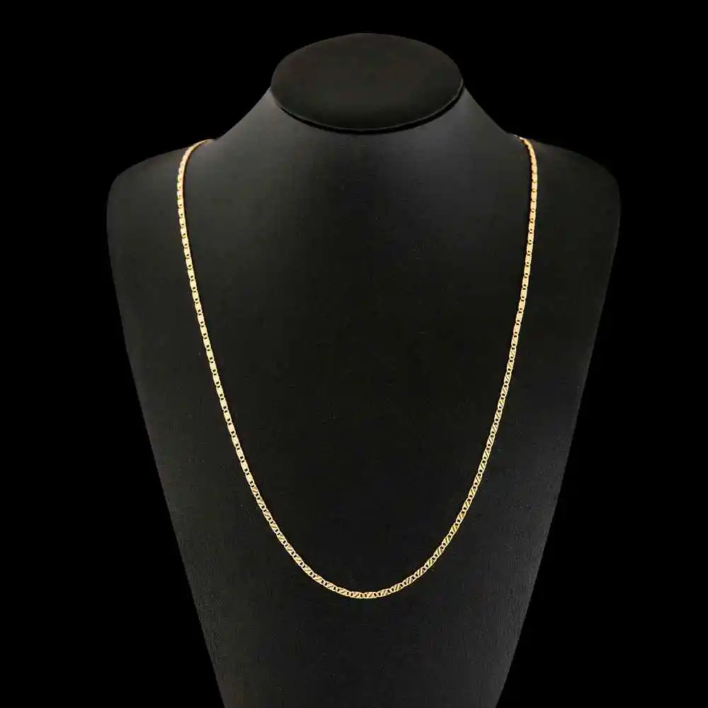 Newest Punk Stylish Women And Mens Link Chain Yellow Gold  Necklace Wholesale Vintage Hip Hop Jewelry Fast Shipping