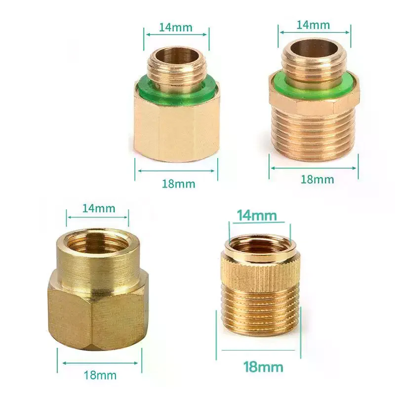 Brass Reducing Straight Connector 1Pcs 14/18mm Premium Brass Sprayer Fitting for Agricultural Irrigation & Gardening