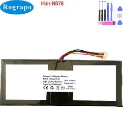 New 7.6V 5000mAh Irbis NB78 NB79 Notebook Laptop Battery 7 PIN 7 Wire Plug