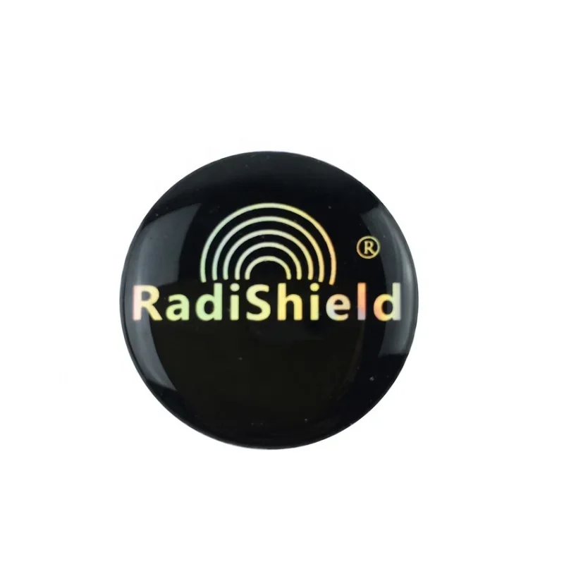 Customcustom radishield sticker. EMF sticker, radiation protection safe anti radiation sticker for mobile phone with manual card