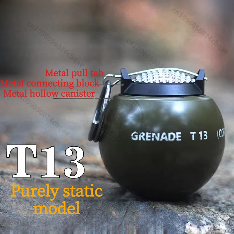 

Тактическая металлическая военная модель T13 - Полностью металлическая реплика, статическая модель для демонстрации, полый контейнер для хранения, для косплея и коллекционирования (163 г)