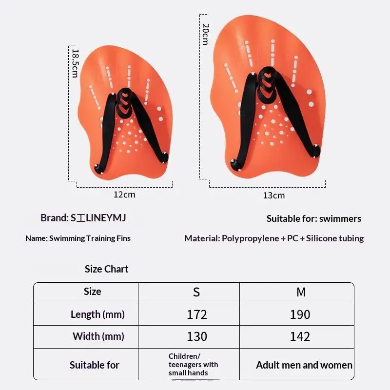 Ergonomic Swimming Hand Training Accessories For Men Women Swimming Paddles Training Adjustable Hand Webbed Gloves Pad Paddles