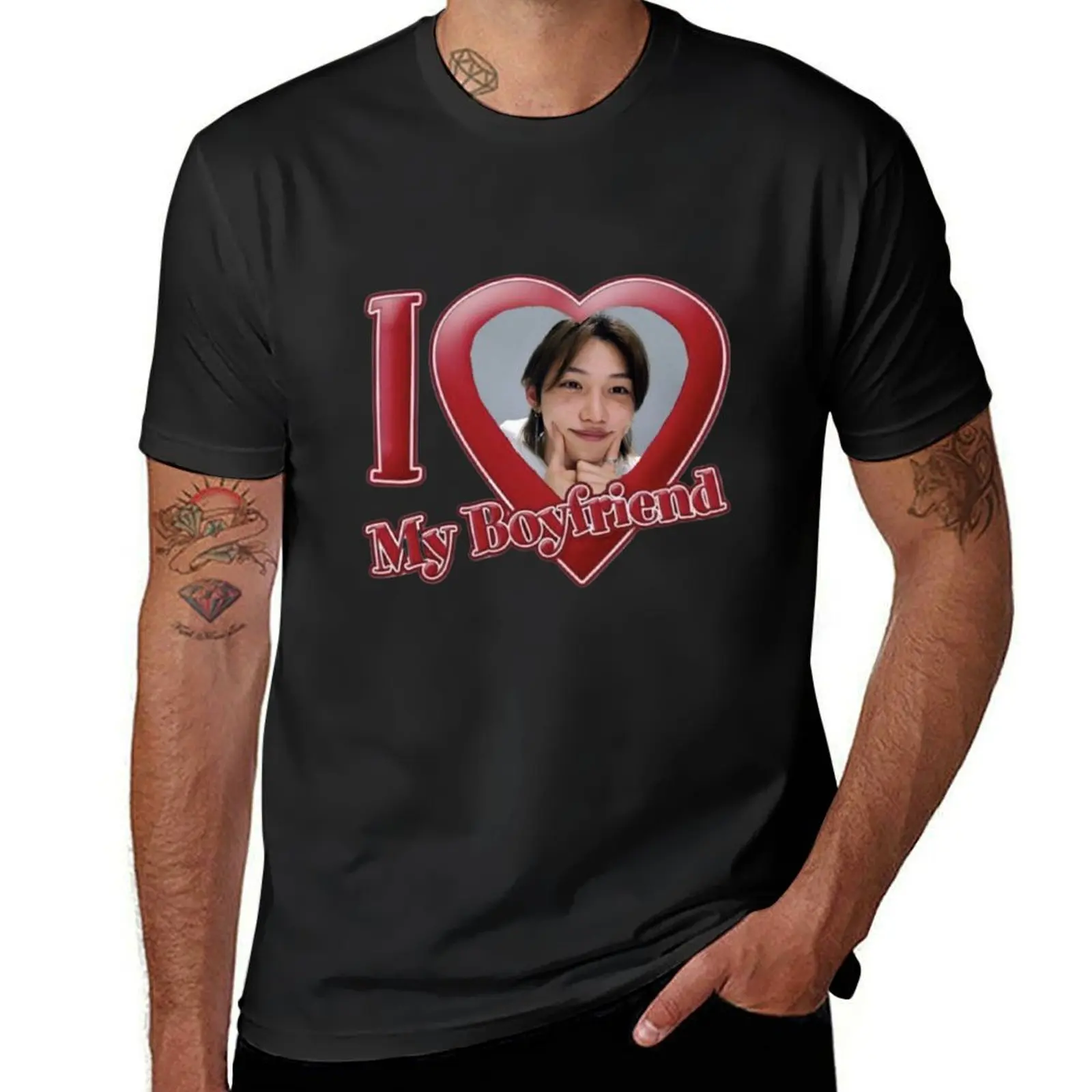 

I love my boyfriend (Felix) T-Shirt vintage Aesthetic clothing T-shirt men