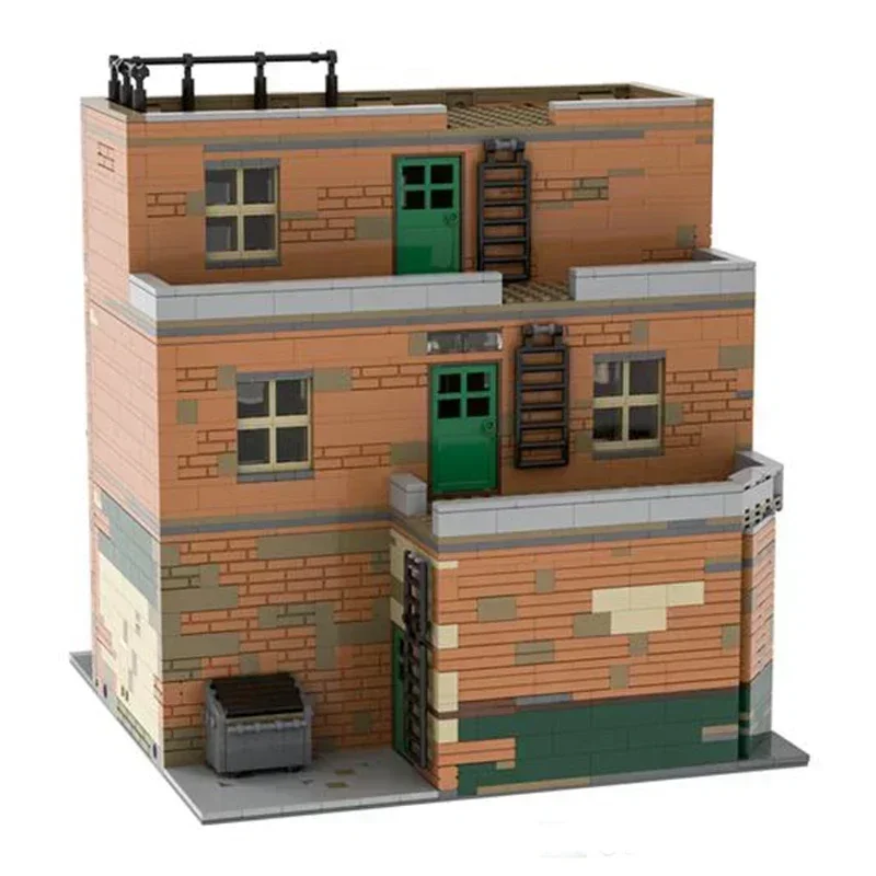 مدينة شارع عرض نموذج Moc قوالب بناء الفيلم الشهير حانة التكنولوجيا وحدات كتل هدايا عيد الميلاد اللعب لتقوم بها بنفسك مجموعات الجمعية