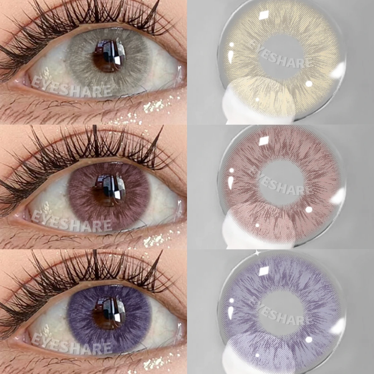 EYESHARE NEUE Farbige Kontaktlinsen Kosmetik Rosa Kontaktlinsen Für Augen Braun Natürliche Kontaktlinsen Lila Linse 1 Paar